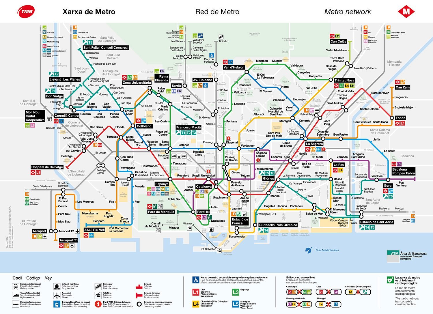 Barcelona Metro map