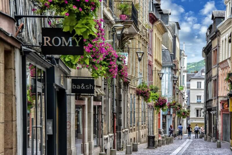 Photo: one of the streets of Rouen in France