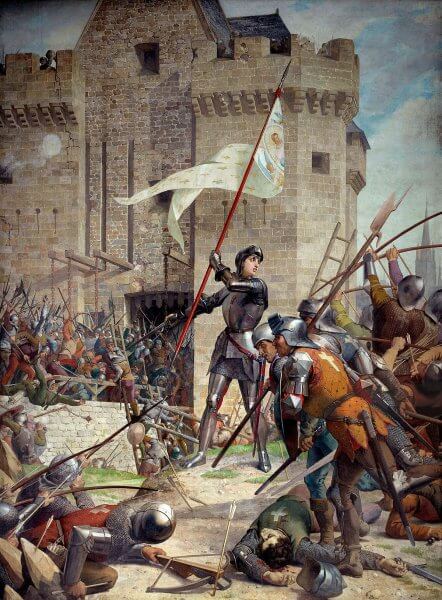 Painting by Eugene Leneve Jeanne d'Arc at the Siege of Orleans