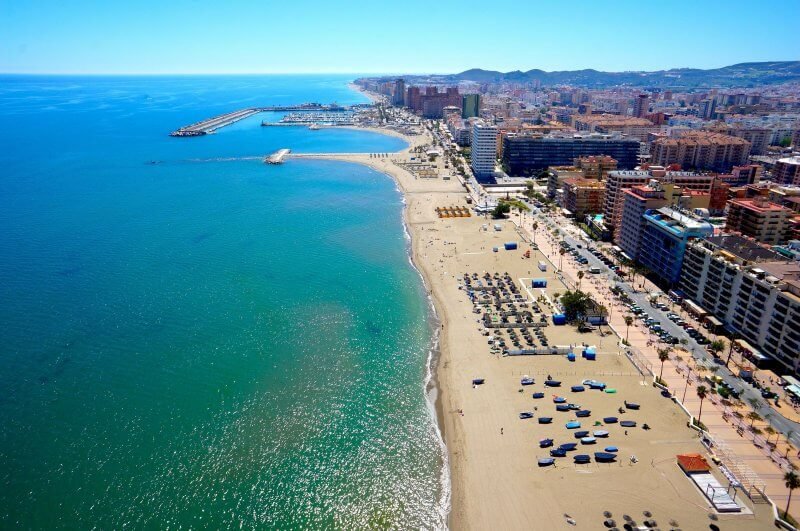 View from above of the city of Fuengirola