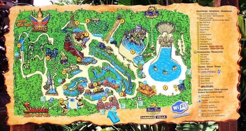 Siam Park map