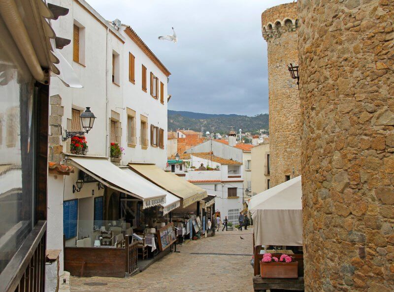 The old town of Tossa de Mar, Spain Old town