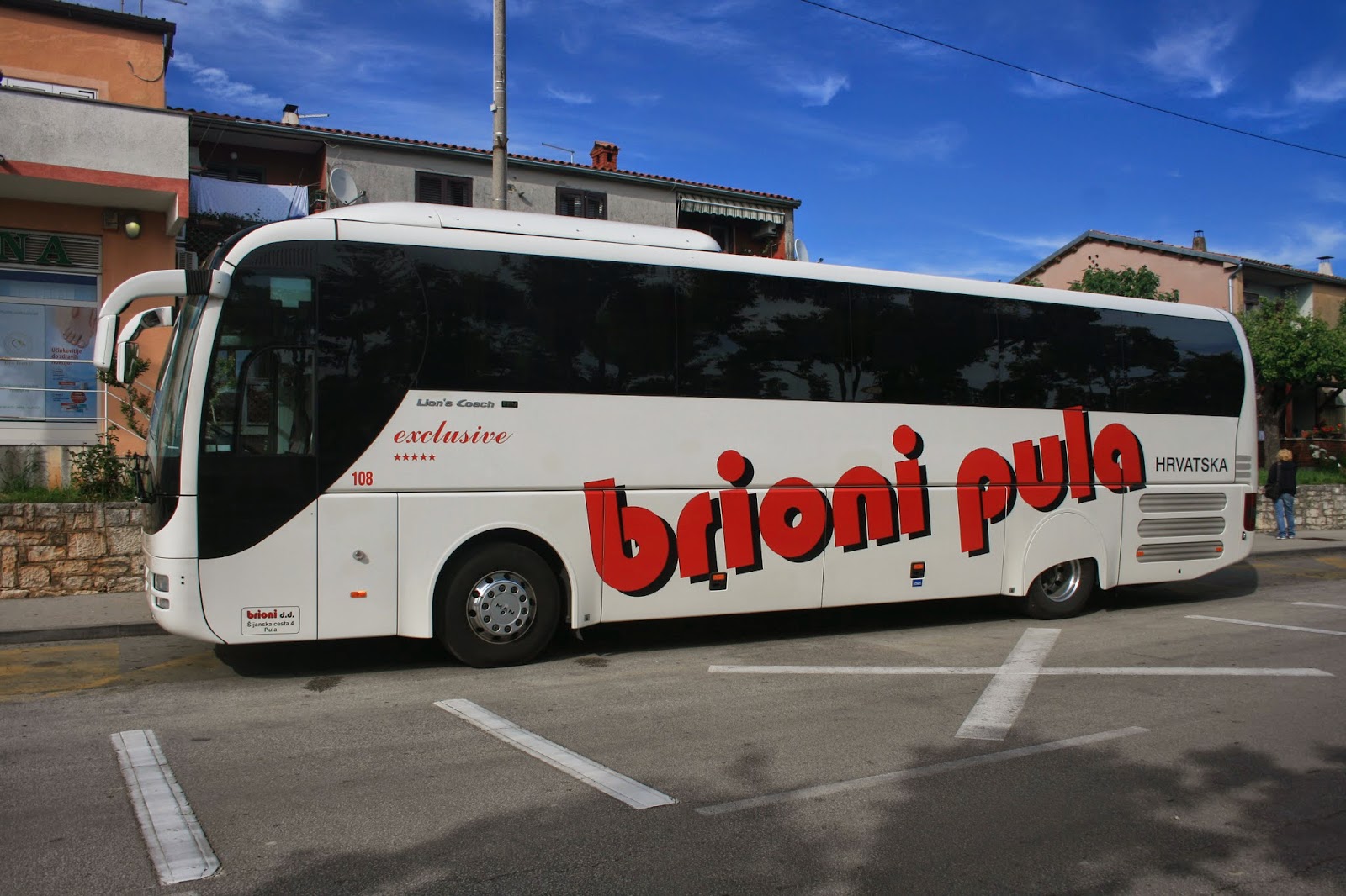 Pictured is a Brioni Pula bus Brioni Pula bus
