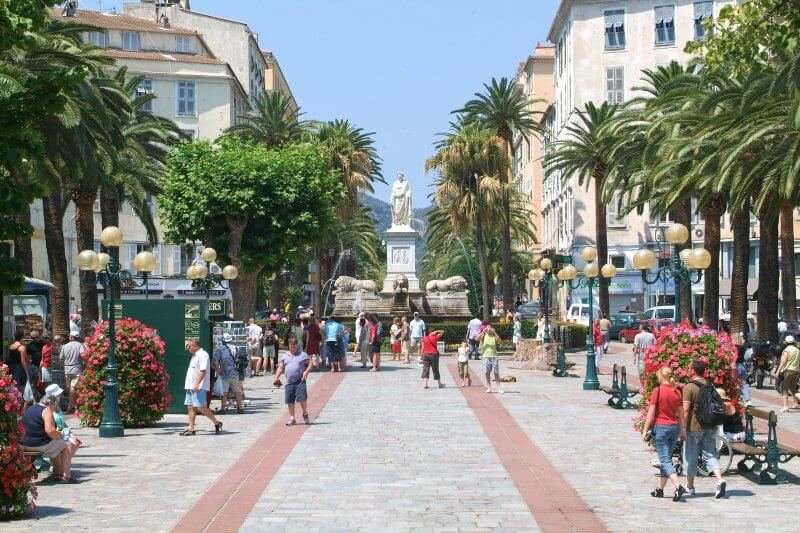 Photo: Pedestrian boulevard in the center of Ajaccio, Corsica