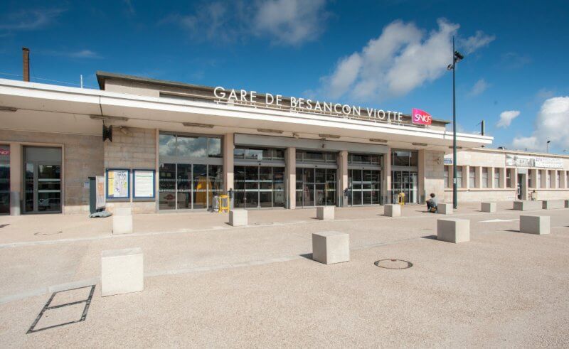 Besancon railway station in France