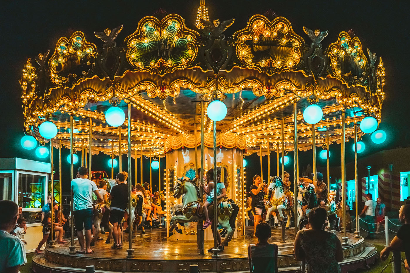 Carousel for little ones in Tsitsinatela Park Carousel for small children