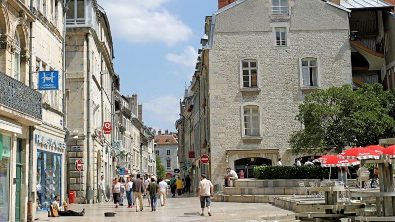 One of the streets in Besancon