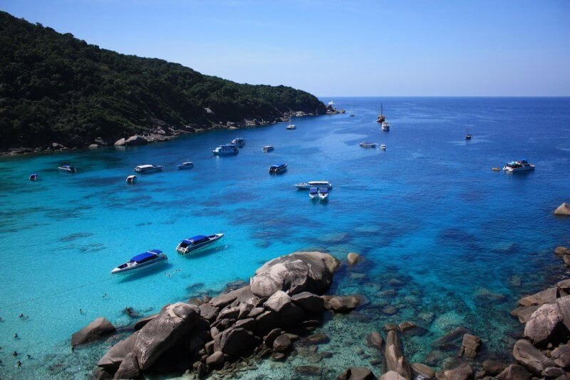 Ships near the Similan Islands