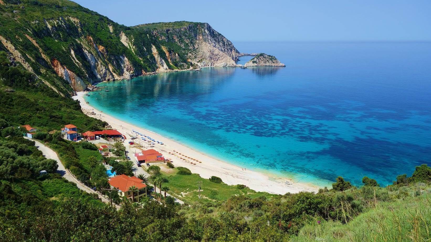 Petani Beach in Kefalonia, Greece Photo: Petani