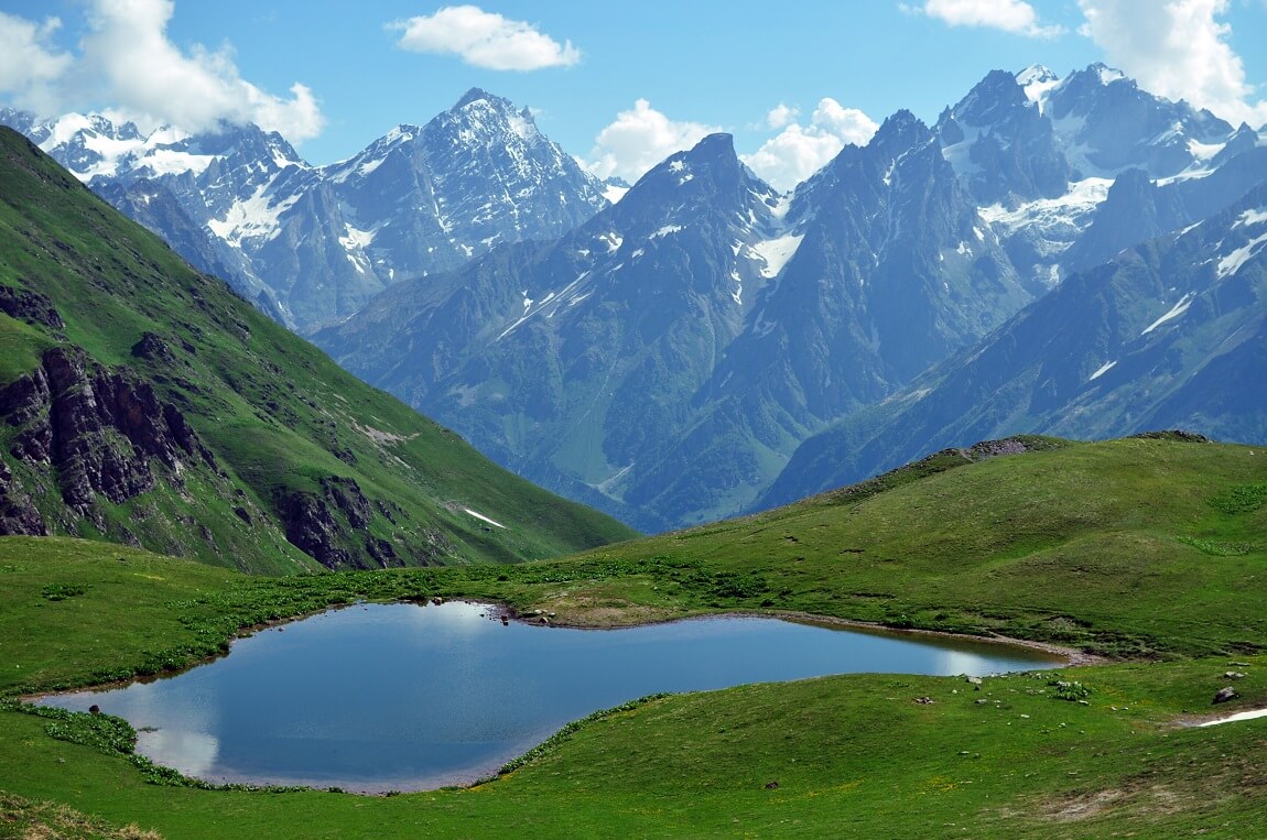 Photo of the mountain lake Koruldi Koruldi Lakes