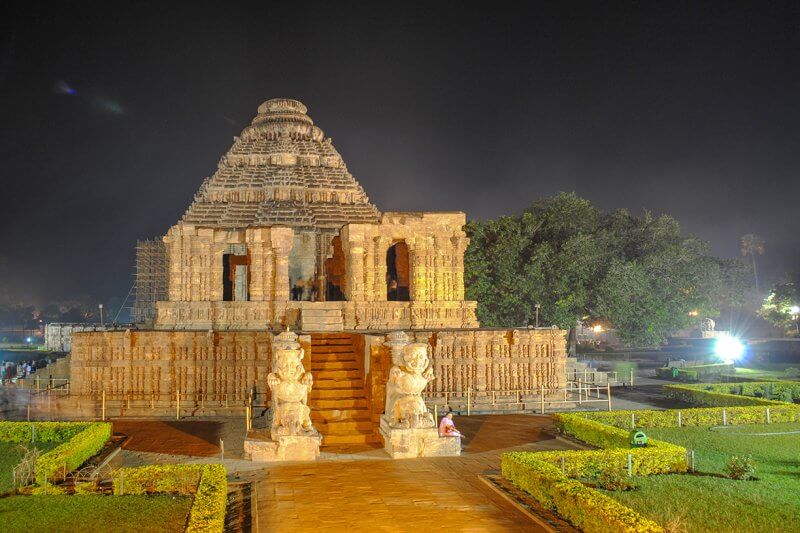 Konarak Sun Temple in the evening