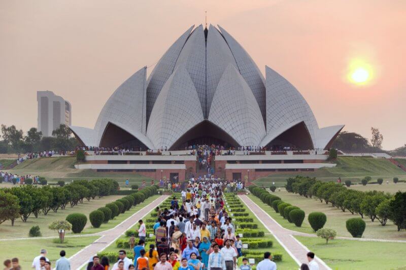 Queue for the Lotus Temple