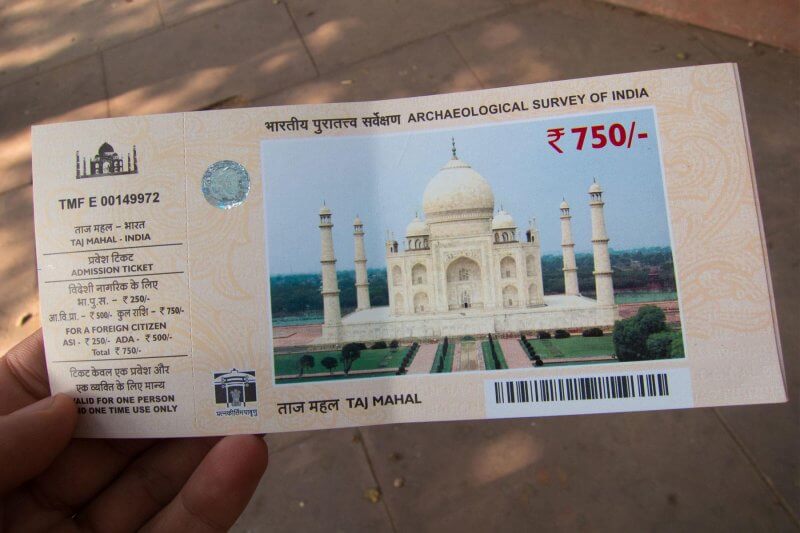 Taj Mahal tickets