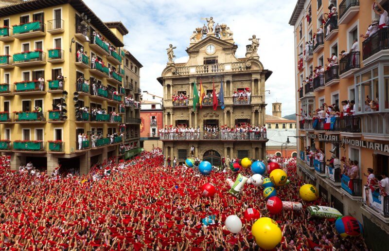 People at the San Fermin Festival