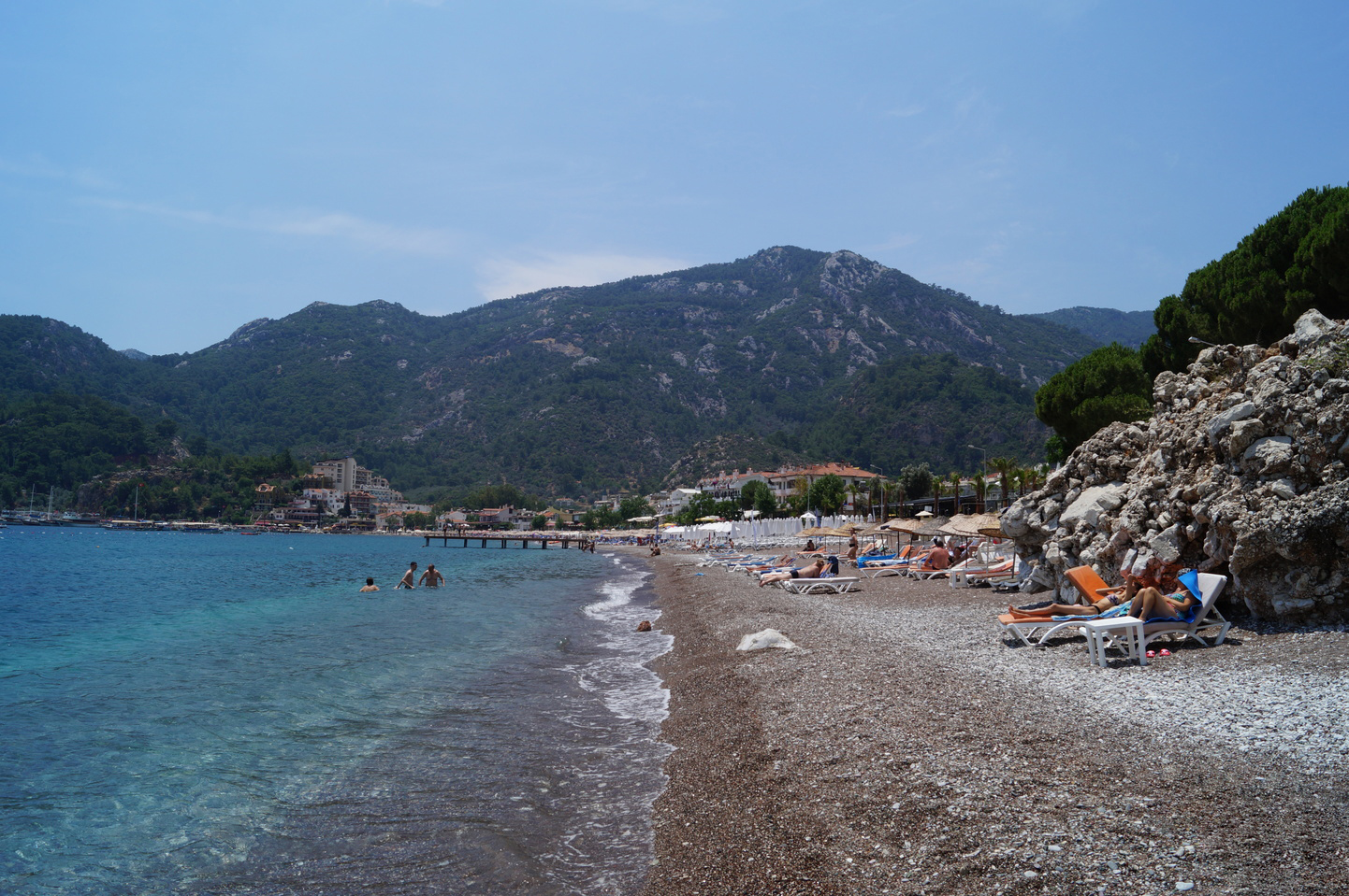 Turunch beach surrounded by mountains Turunc Beach, Turkey