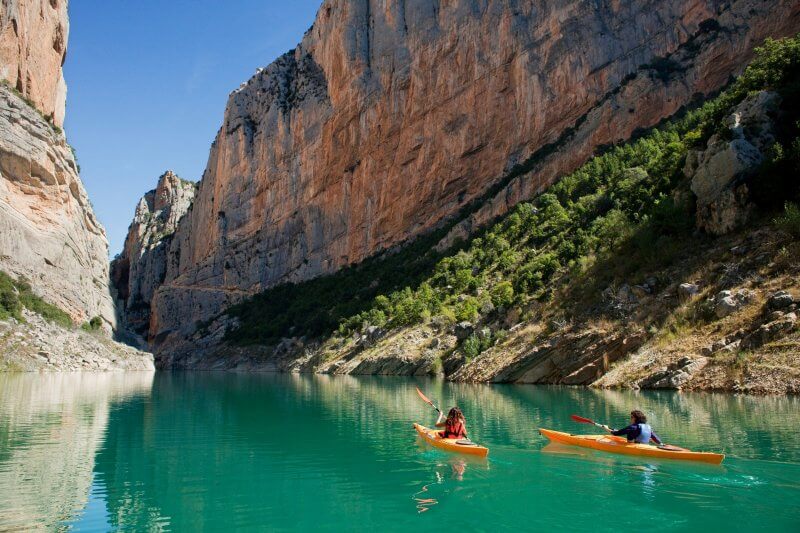 Kayaking on the river