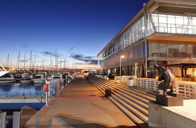 The waterfront at the port of Denia, Spain Waterfront at the port