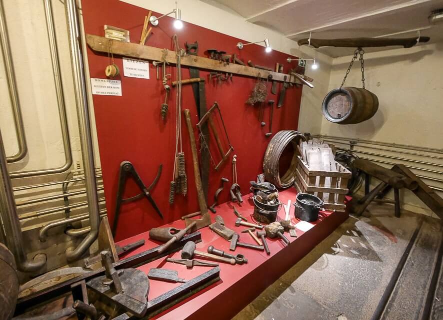Photo of old equipment in the Brewery Museum Vintage inventory collection at the Brewery Museum