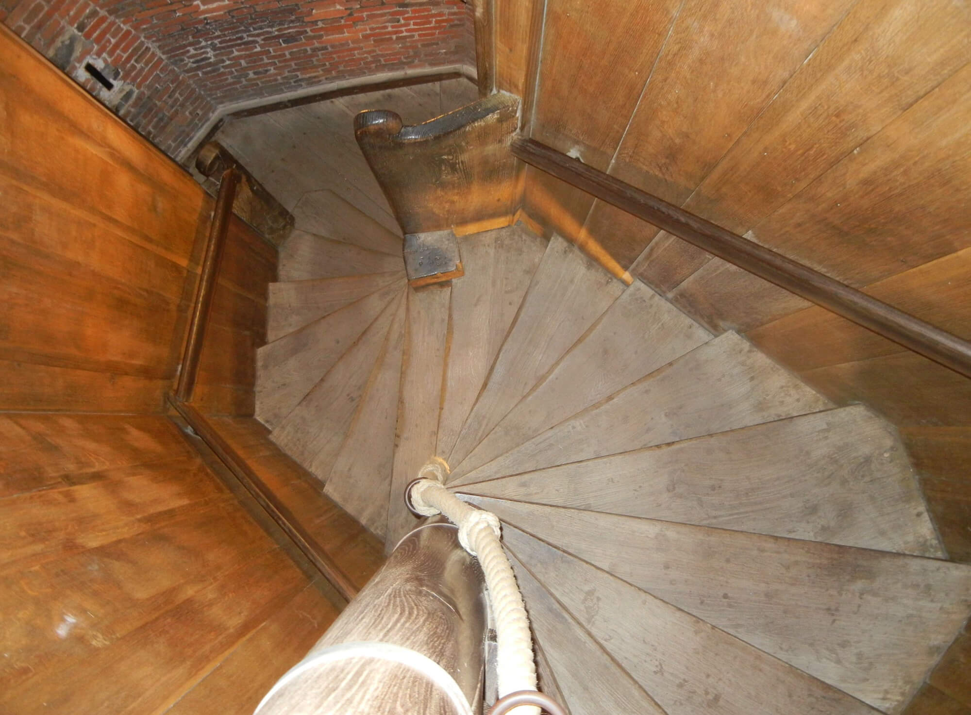 Photo of the spiral staircase in Belfort Tower spiral staircase in belfort Tower