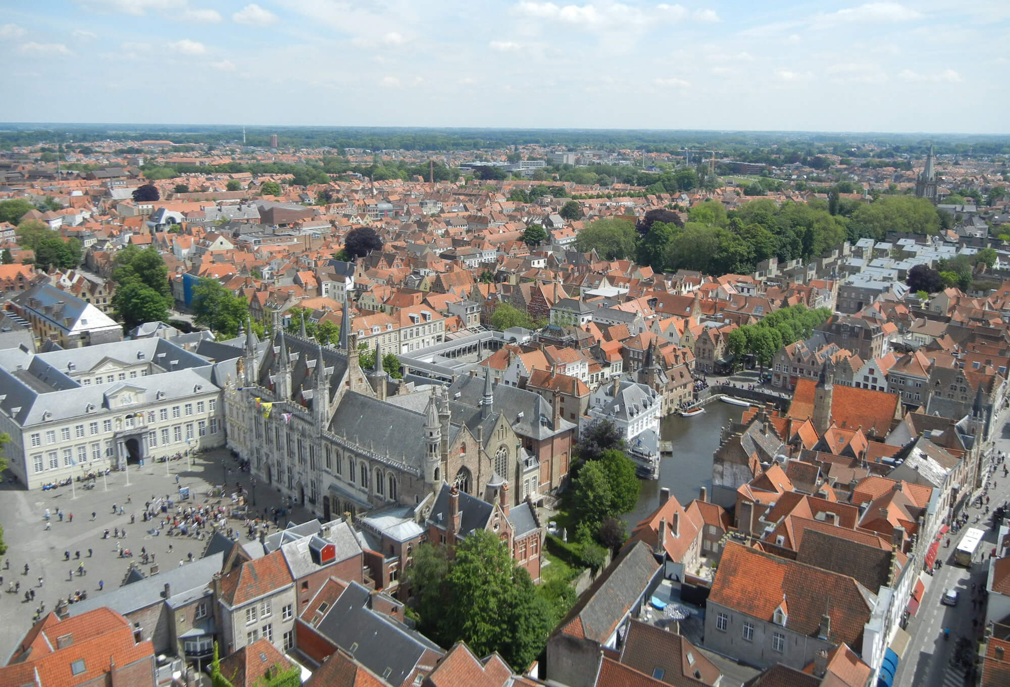 Photo of the view from the top of Belfort Tower View from the top of the tower