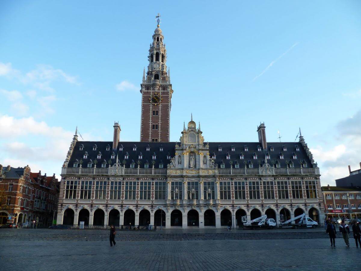 Photo of the University Library and bell tower in Leuven, Belgium University Library and Bell tower