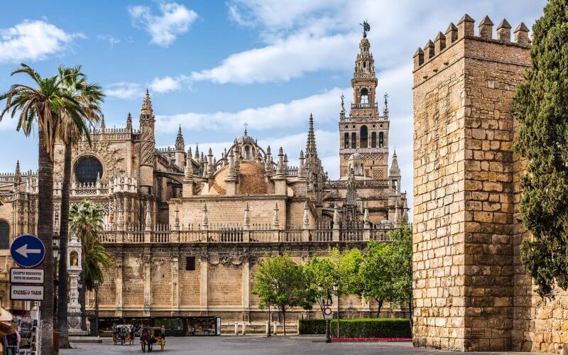 View of the Cathedral of Seville, Spain View of the Cathedral of Seville