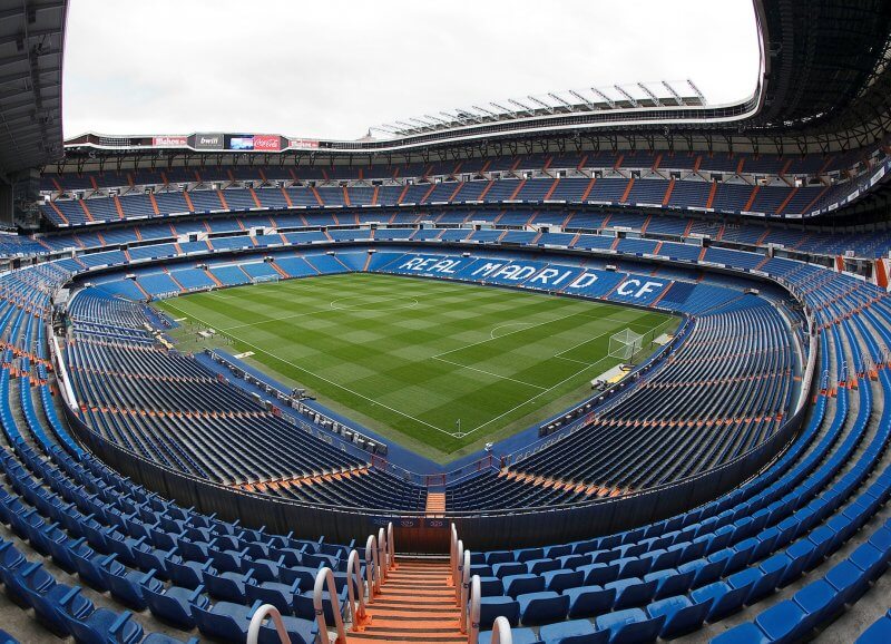 Santiago Bernabéu Stadium inside, Spain Santiago Bernabéu Stadium inside