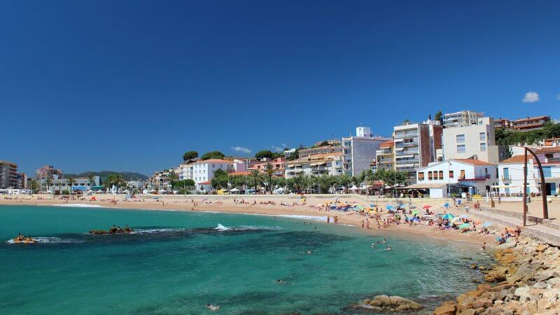Sa Abanell Beach in Blanes, Spain Sa Abanel Beach