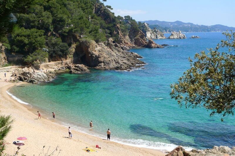San Francesc Beach in Blanes, Spain San Francesc Beach