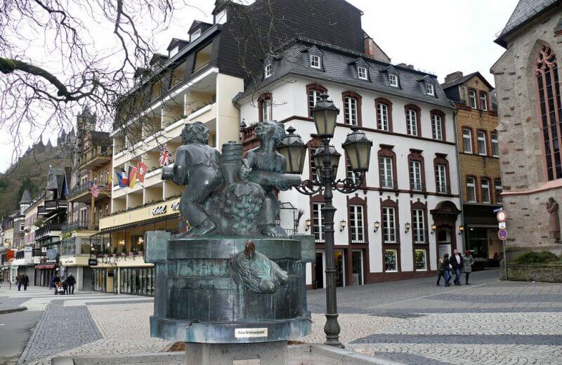 Fountain in the center