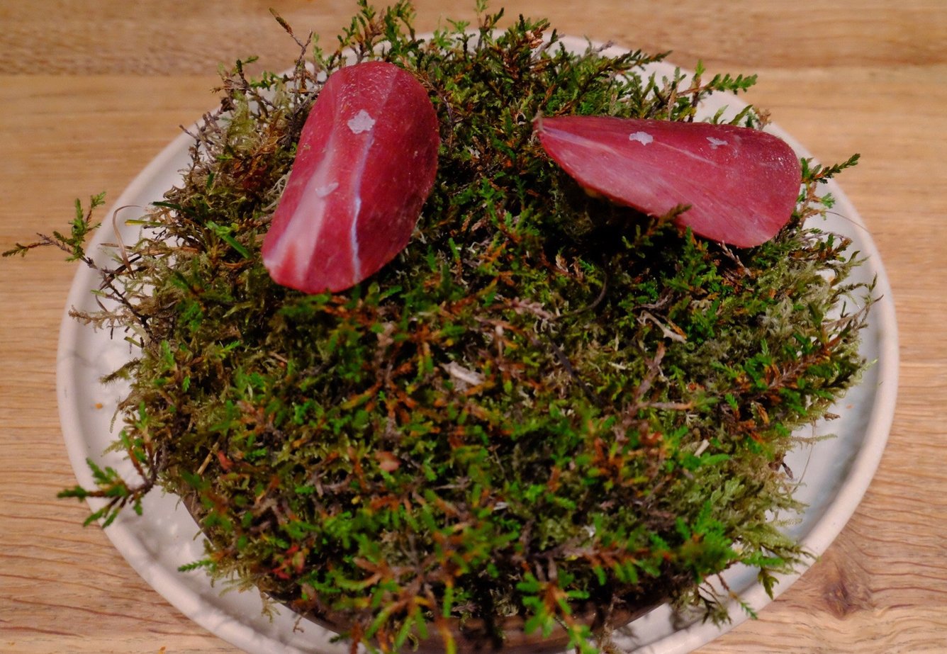 The photo shows dishes from Koks Restaurant A dish at the Koks Restaurant