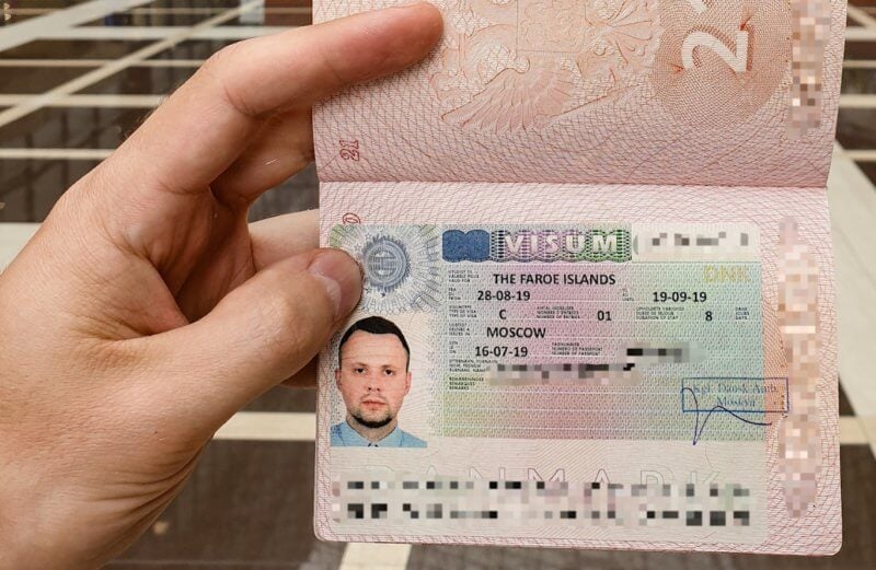 This is an example of a visa for the Faroe Islands Visa to the Faroe Islands