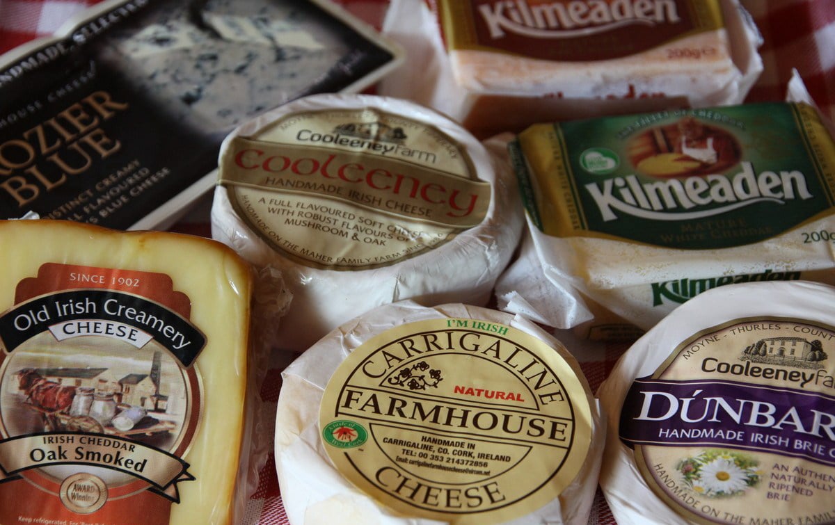 Pictured are cheeses from Ireland Irish cheeses