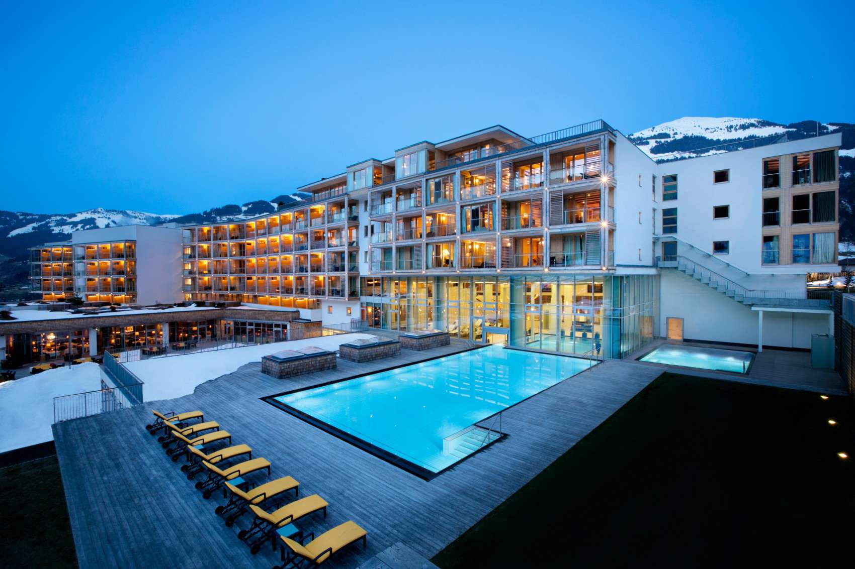 Outdoor pool at Kempinski Hotel Das Tirol Kitzbühel, Austria Hotel KEMPINSKI DAS TIROL