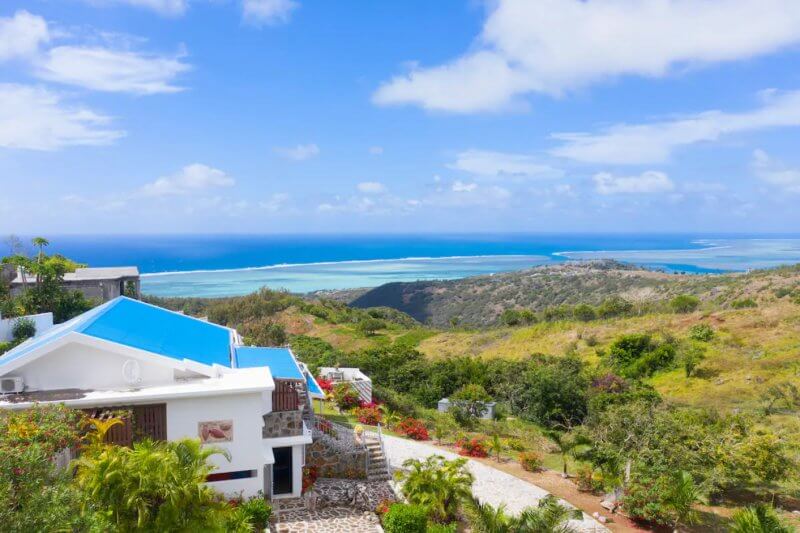 Photo: View from the house on the hill in Rodrigues, Mauritius Photo of the island