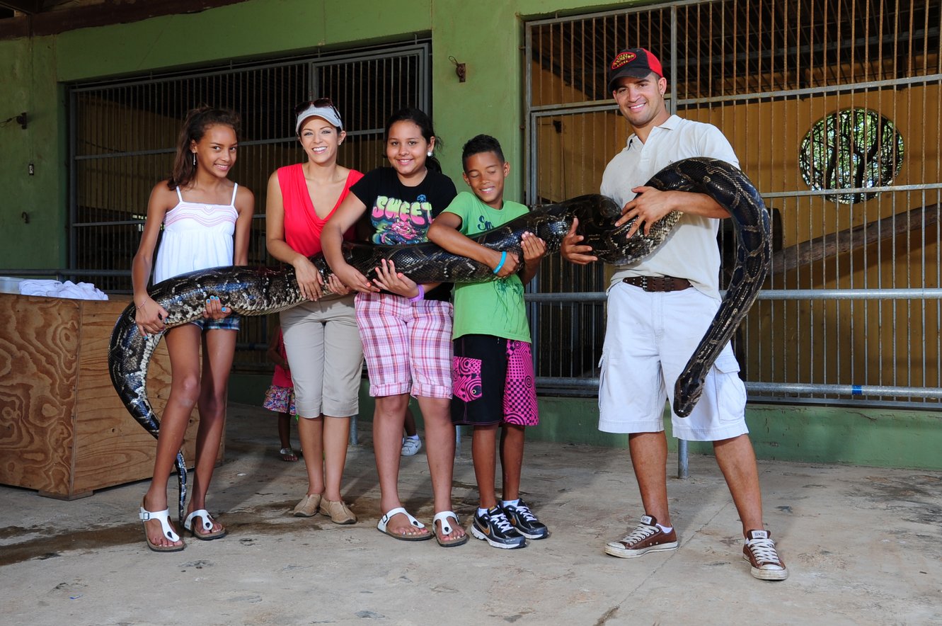 Photo of a huge python in Philip's Animal Garden Huge python