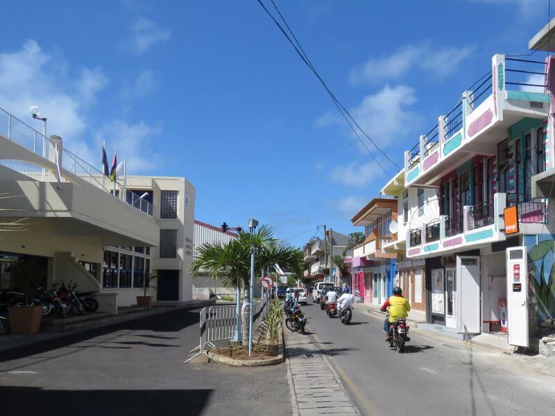 One of the streets in Port Maturin on the island of Rodriguez City Street