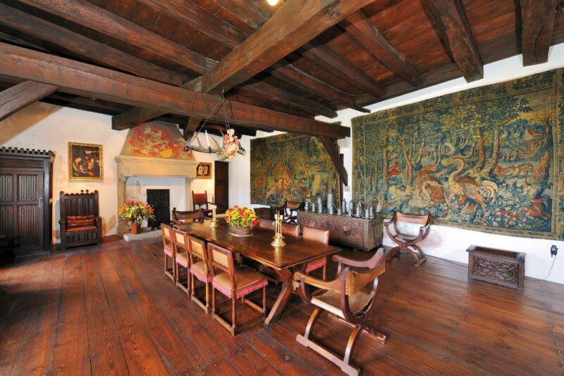 Dining room at Elz Castle