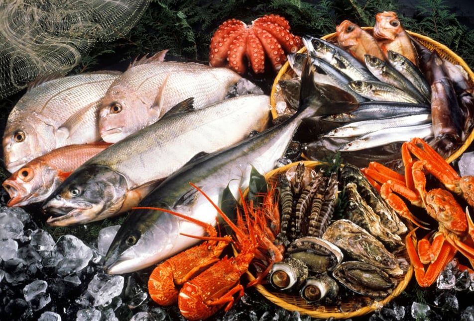 Seafood and fish are Norwegian food Photo: fish and seafood