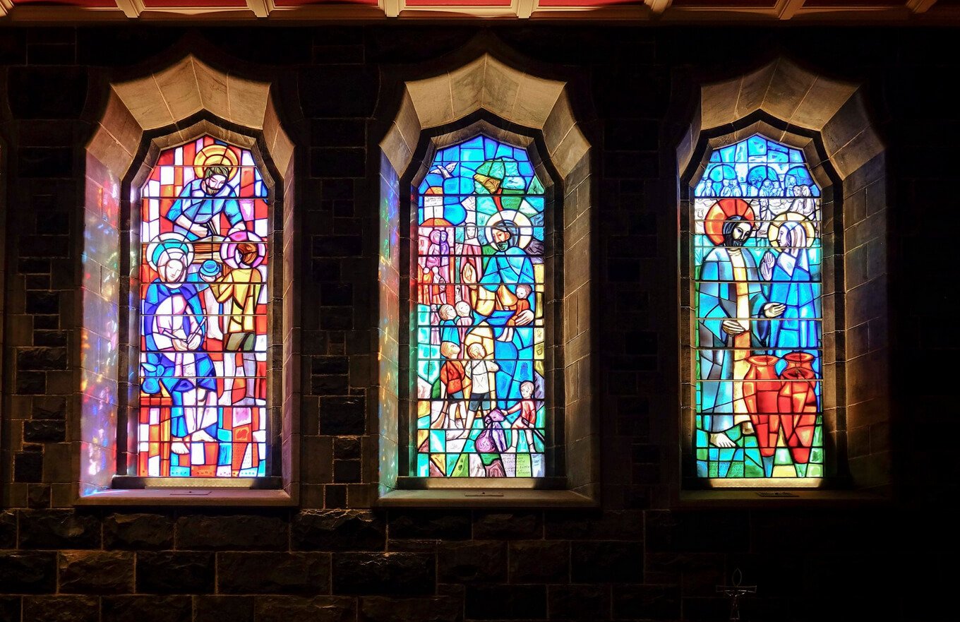 Stained glass windows in Galway Cathedral, Galway Stained glass windows in the cathedral