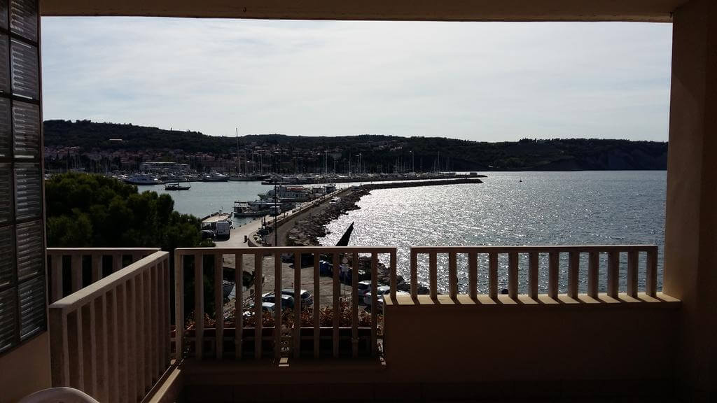 Photo of the view from the window of Hotel Marina, on the Isola waterfront View from the window of the Hotel Marina, on the Isola waterfront