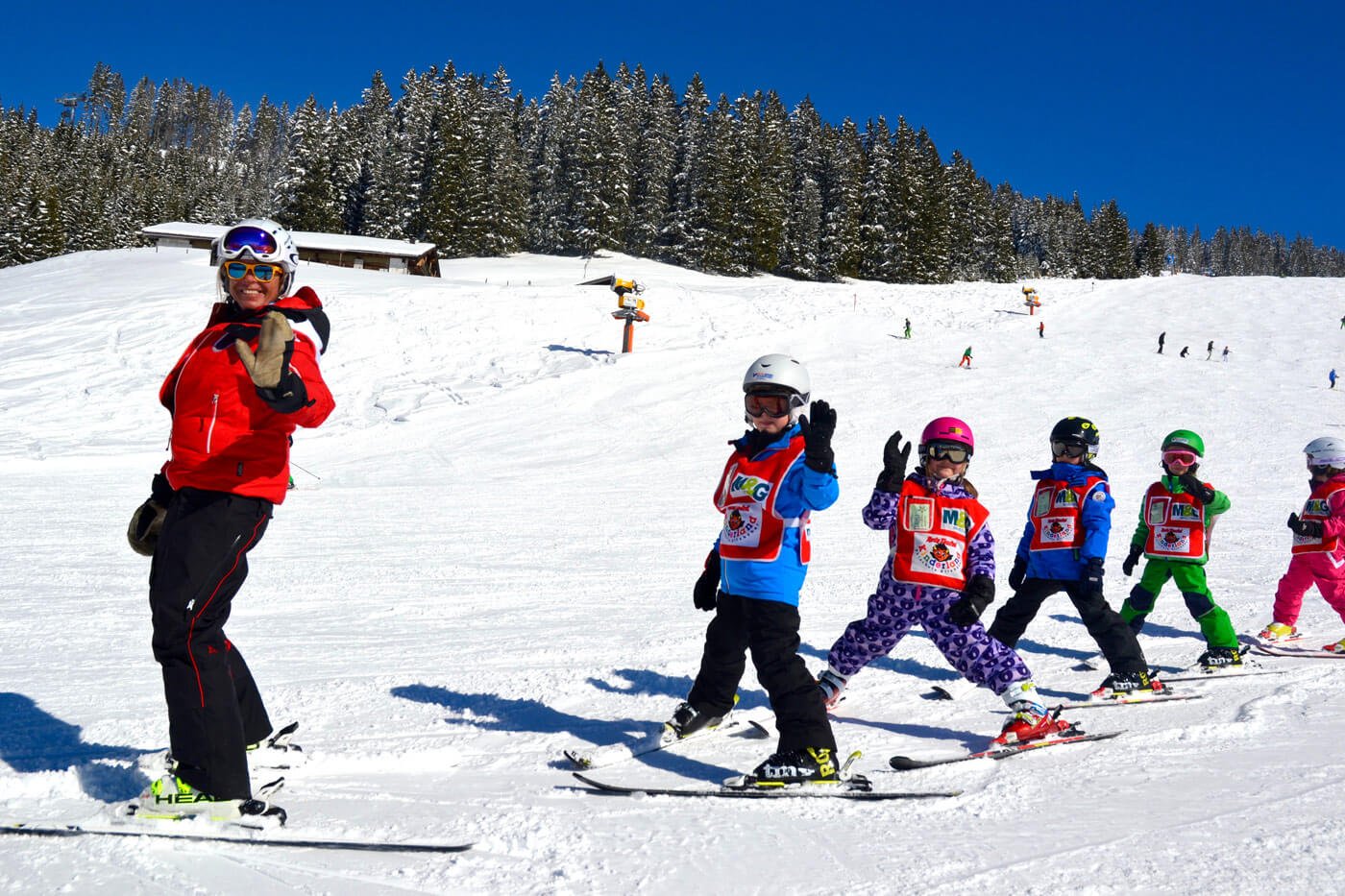 Children's Ski Lessons in Kitzbühel Small athletes in Kitzbuhel