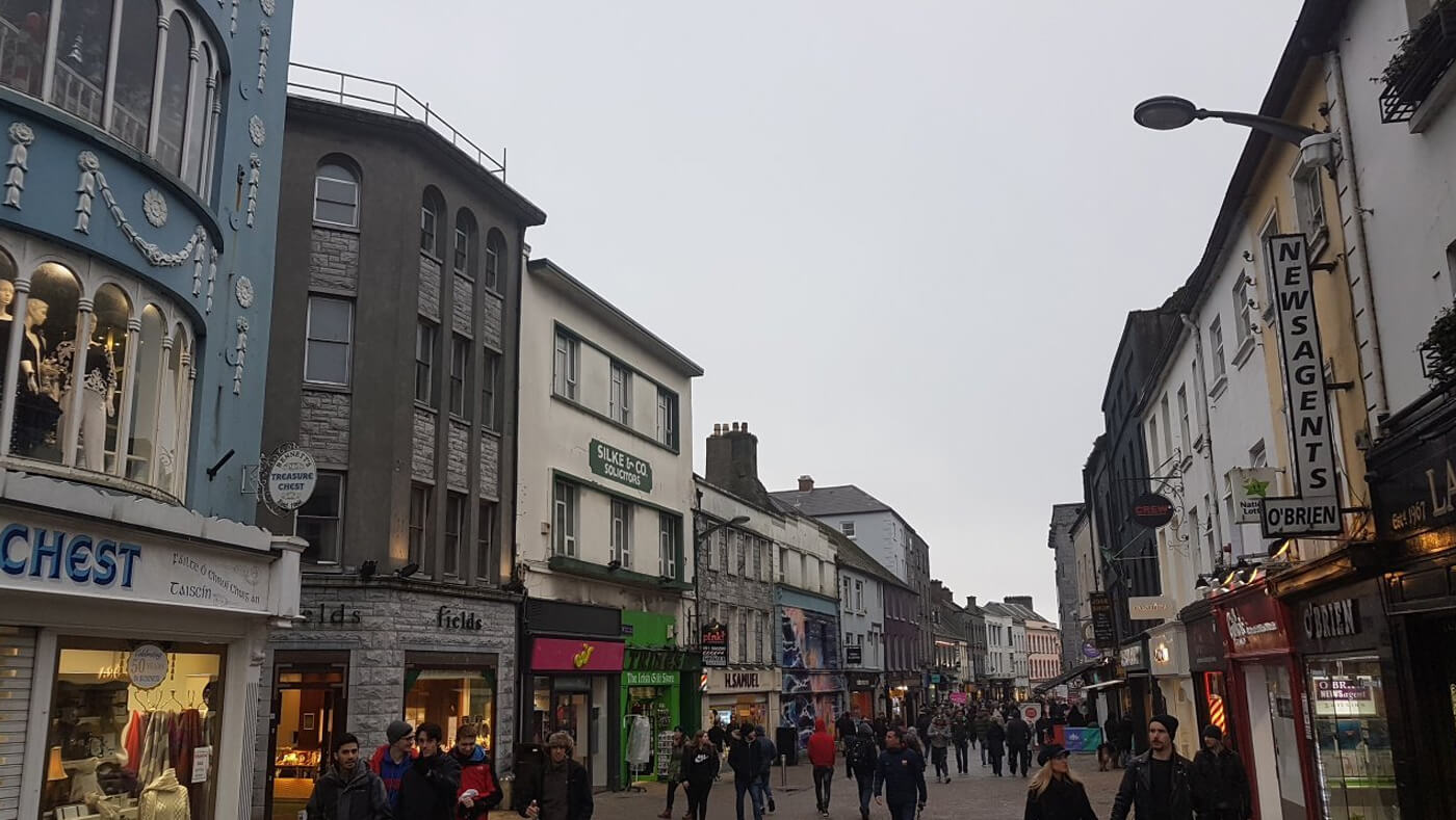 Walking along Quay Street, Galway Street Quay