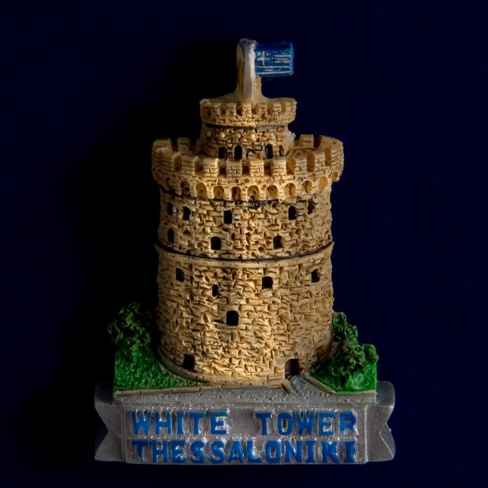 Fridge magnet: The White Tower in Thessaloniki. Greece The White Tower in Thessaloniki. Greece