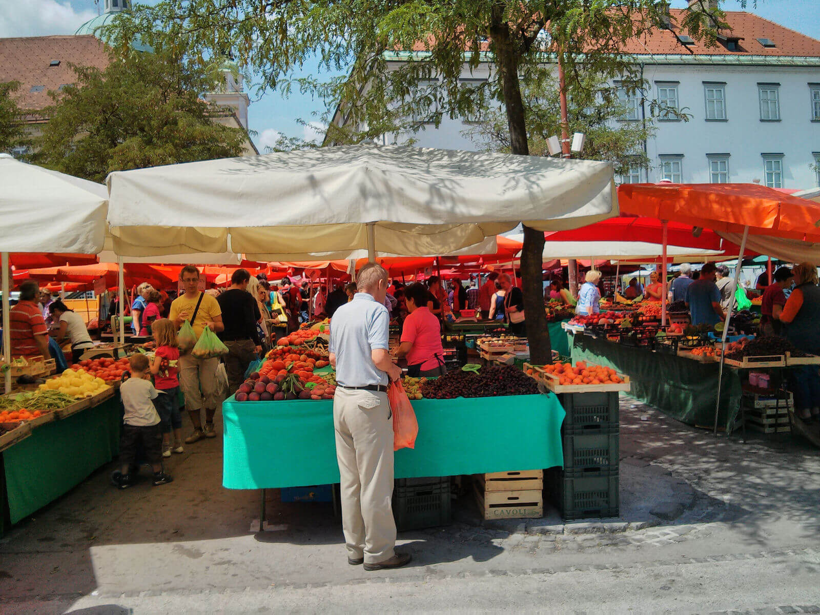 At the Central Market in Ljubljana At the Central Market Food Market