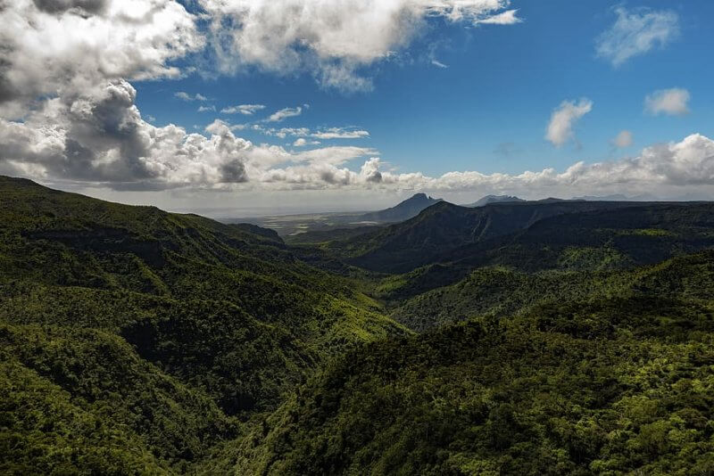 Landscape of the Gorge de Rivier Noire Park