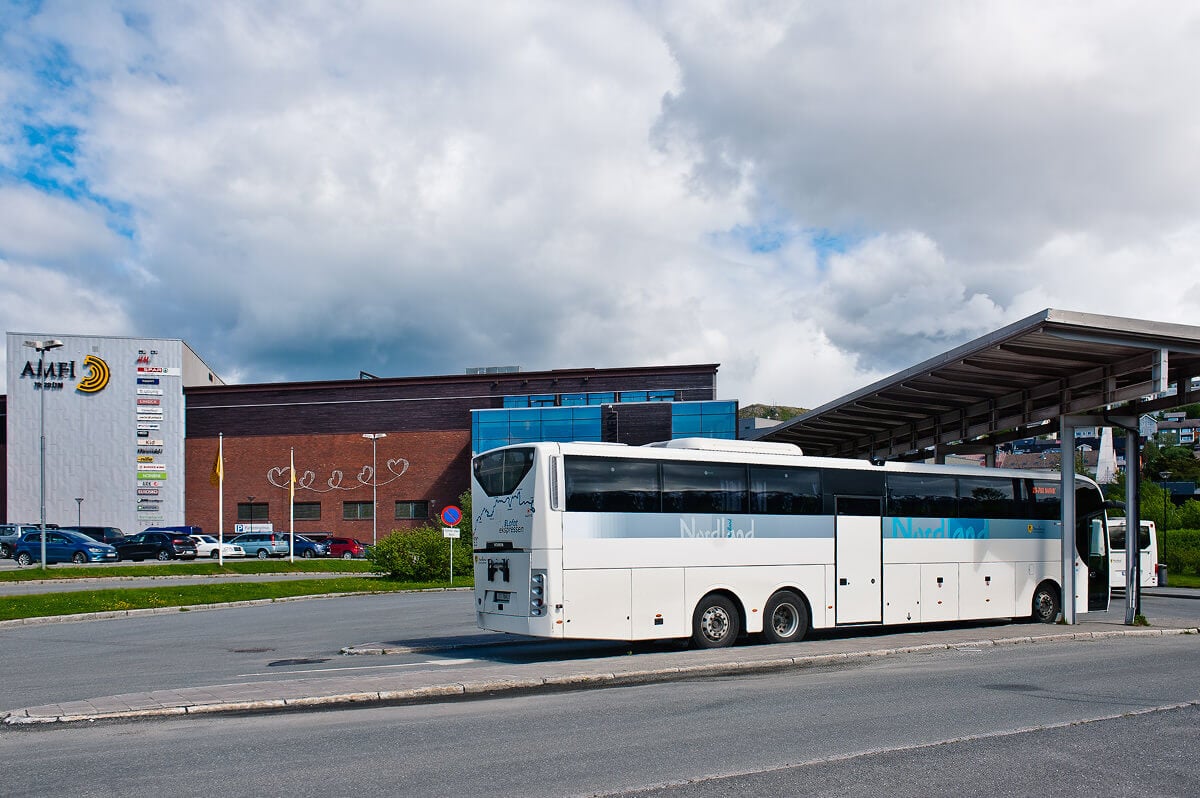 Bus at Narvik Bus Station, Norway Photo: Narvik Bus Station