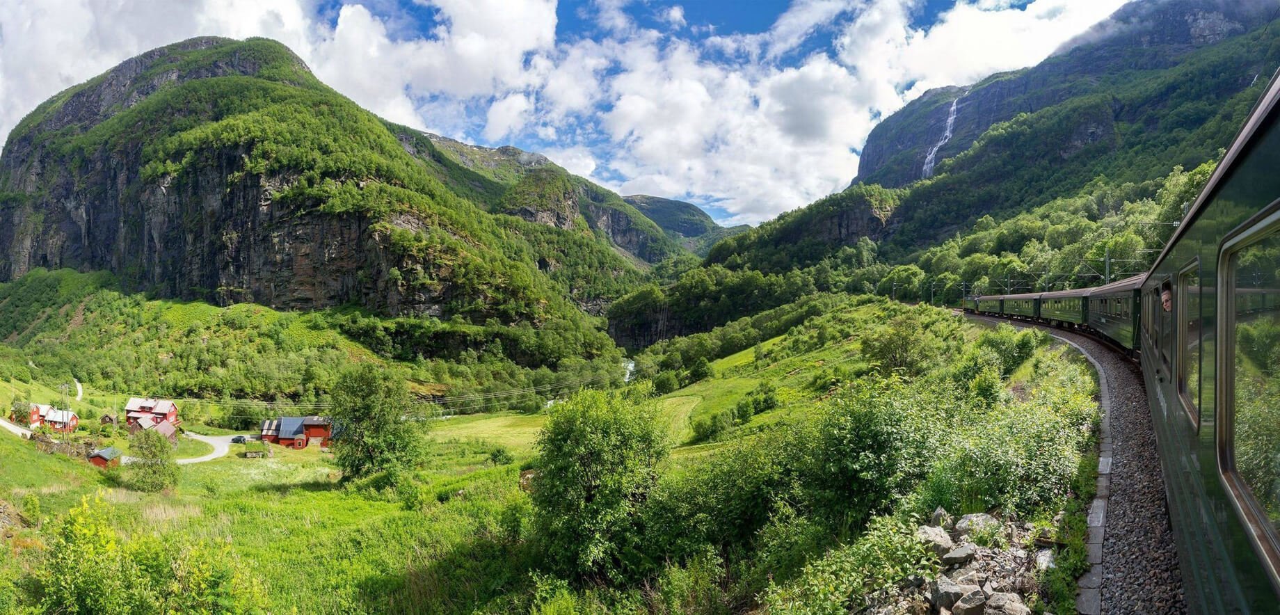 Photo from the Flom train Traveling on the Flom Railway