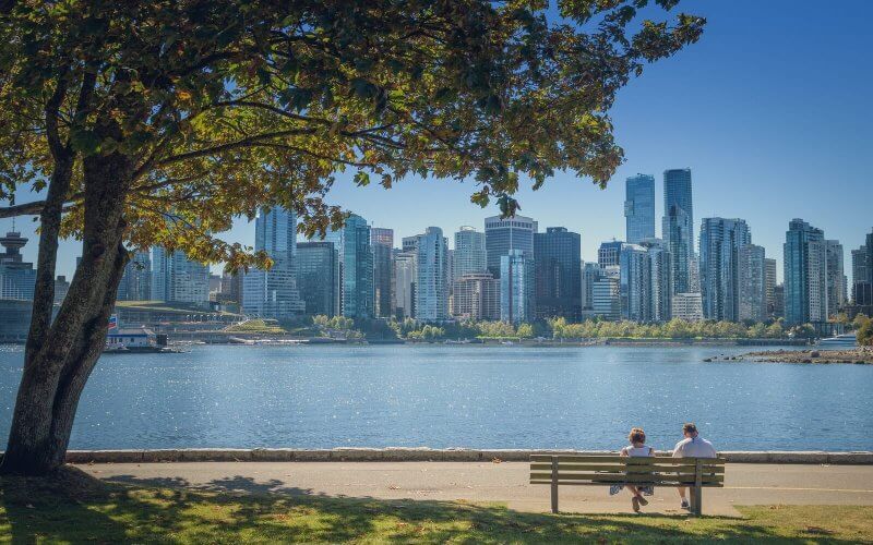 Stanley Park Panorama Panoramic view in Stanley Park, Vancouver, Canada