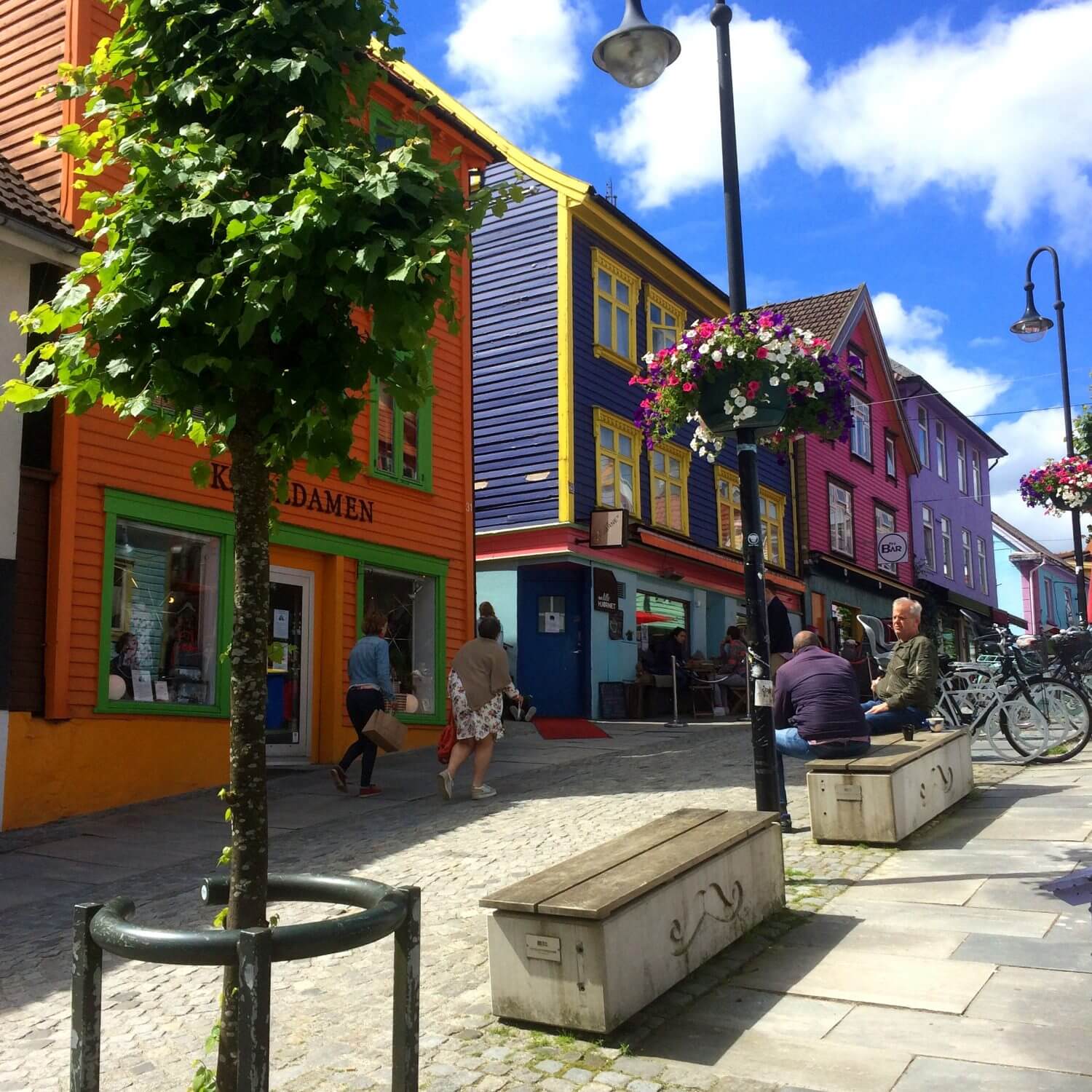 Photo of a colorful street in Stavanger “Colorful” Street in Stavanger